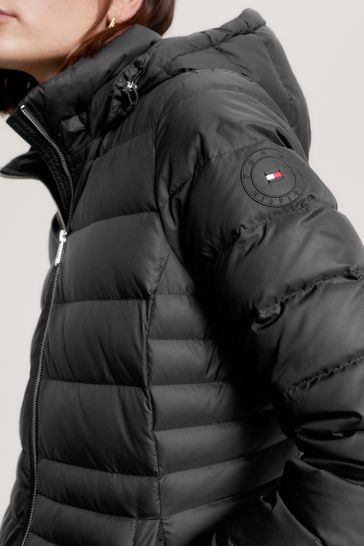 Tommy hilfiger black best sale coat