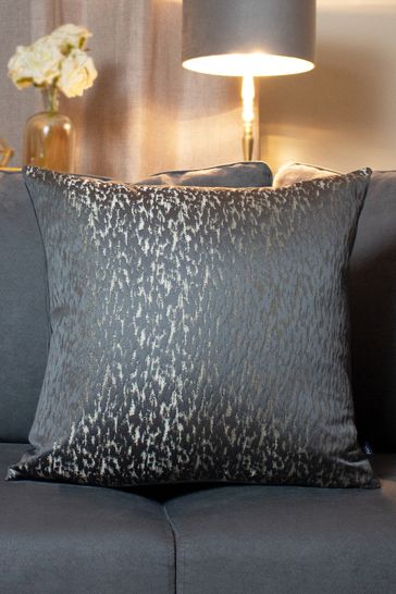 Ashley Wilde Mercury/Dark Grey Andesite Jacquard Feather Filled Cushion