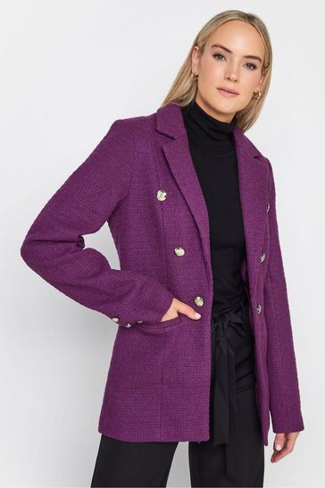 Long Tall Sally Purple Boucle Blazer