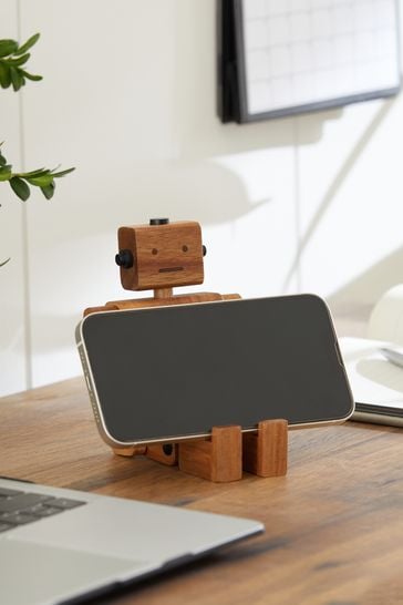 Brown Fathers Day Bronx Robot Phone Holder