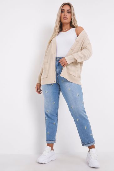 Ribbed sales boyfriend cardigan