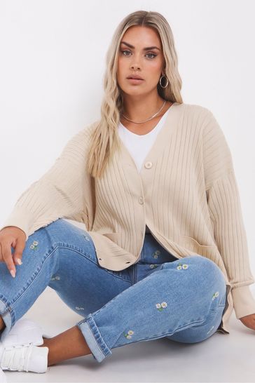 Ribbed on sale boyfriend cardigan