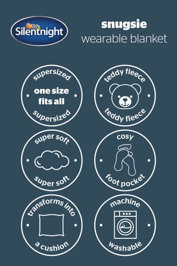 Buy Silentnight Silver Snugsie Wearable Blanket from the Next UK online shop