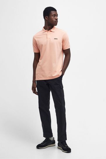 Barbour pink polo shirt cheap