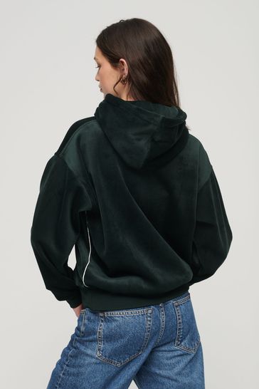 Green clearance velour hoodie
