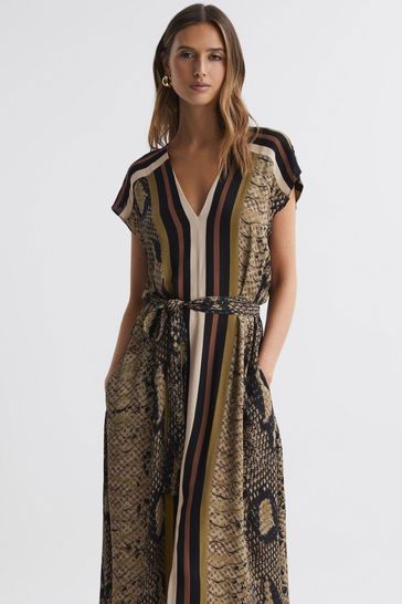 Reiss snake 2025 print dress