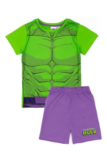 Vanilla Underground Green Hulk Vanilla Underground Boys Green Licensing Short Pyjamas