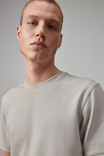 Grey Textured T-Shirt
