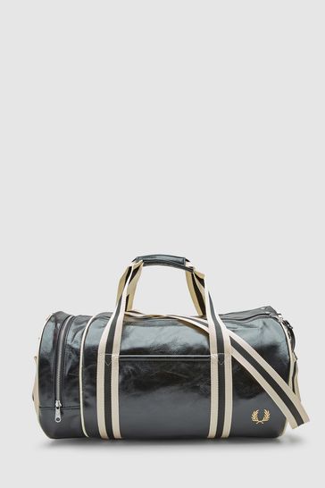 Fred Perry Black Classic Barrel Bag