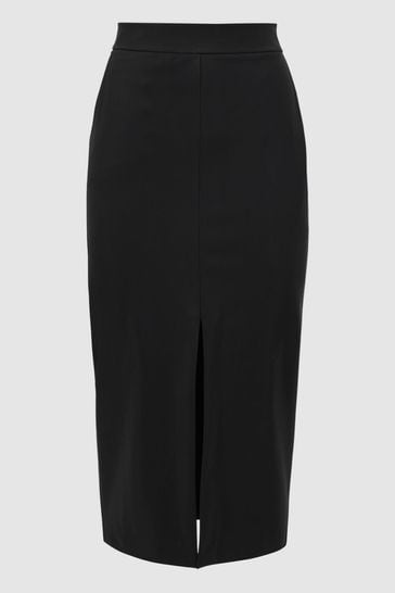 High waisted black online pencil skirt uk
