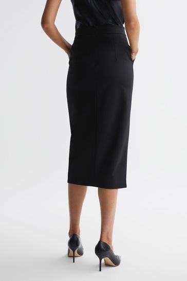 High waisted black online pencil skirt uk