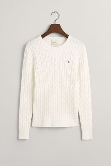 Women's gant cable knit jumper new arrivals