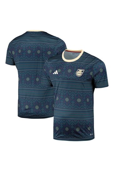 adidas Blue Jamaica Pre Match Shirt