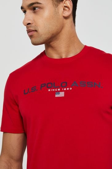 Us polo assn online red t shirt