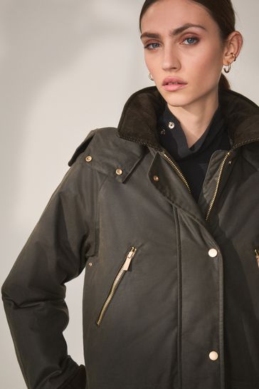 Green cotton coat hot sale