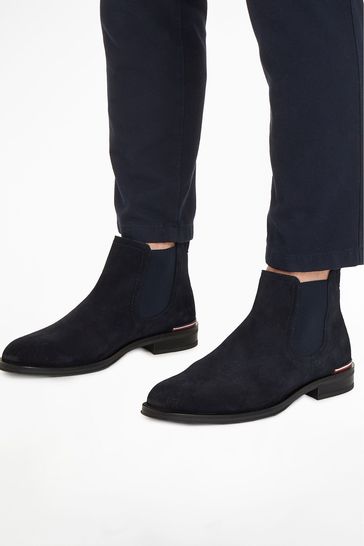 Tommy Hilfiger Blue Chelsea Boots