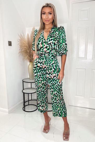 Ax paris green jumpsuit sales