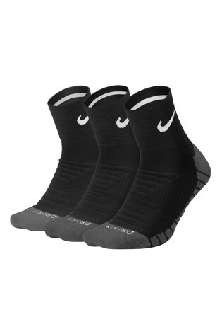 Nike Black 3 Pack Adult Cushioned Crew Socks