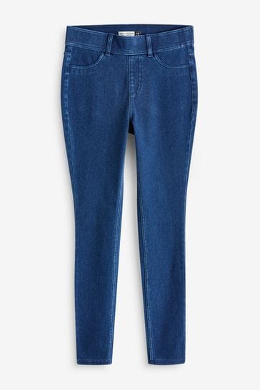 NEXT Dark Blue Jersey Denim Leggings 12petite Womens