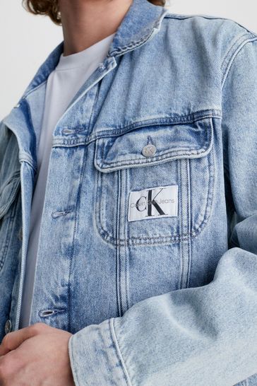 Calvin klein clearance printed denim jacket