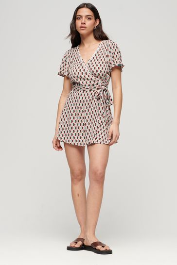 Buy Superdry Black Vintage Mini Wrap Dress from Next Denmark
