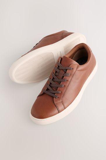 Brown Leather Trainers