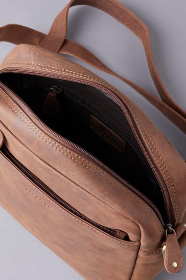 Buy Lakeland Leather Hunter Cross Body Messenger Dark Brown Bag