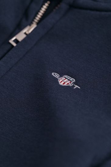 Buy GANT Blue Shield Logo Full Zip Hoodie from Next France