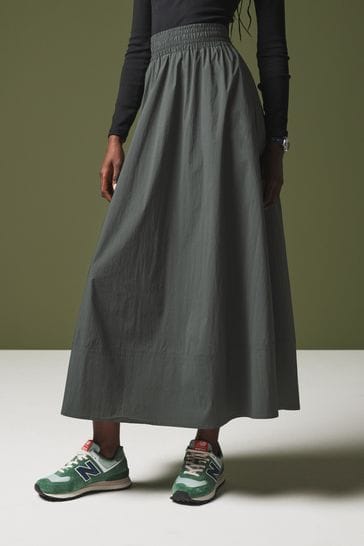 Khaki online skirt midi