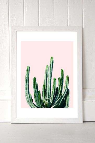 White Cactus Main by 83 Oranges Framed Print