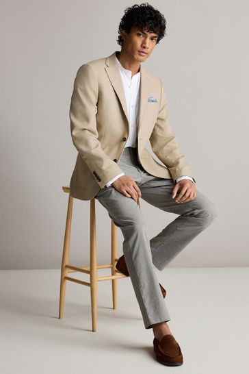Linen blend blazer mens shop