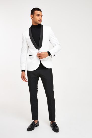 Mens white 2025 suit jacket cheap