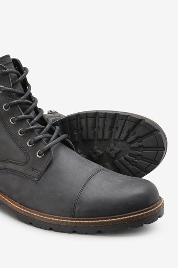 Mens leather zip up boots outlet