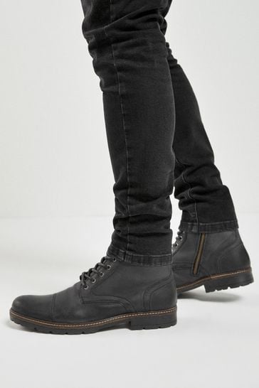 Mens zip up store boots for sale