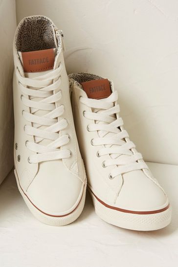 Buy FatFace White Mae High Top Trainers from Next Ireland