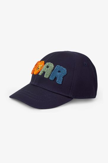 JoJo Maman Bébé Navy Roar Appliqué Cap