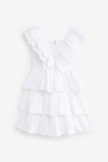 Ted baker white ruffle dress clearance