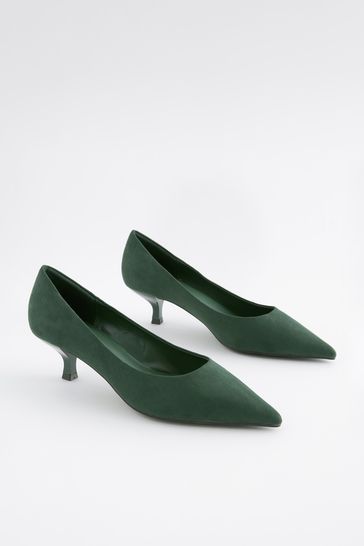 Green Regular/Wide Fit Forever Comfort® Kitten Heel Court Shoes