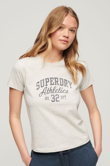 Superdry Nude Athletic Essential Graphic 90s T-Shirt