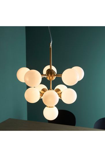 Gallery Home Brushed Gold Brampton 11 Bulb Pendant Ceiling Light