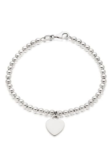 Buy Beaverbrooks Sterling Silver Ball Heart Bracelet from the Next UK online shop