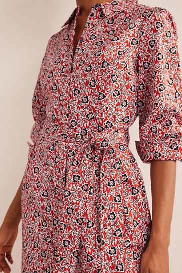 Buy Boden Red Mini Shift Shirt Dress from Next Luxembourg