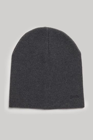 Buy Superdry Grey Knitted Logo Beanie Hat from Next USA | Strickmützen