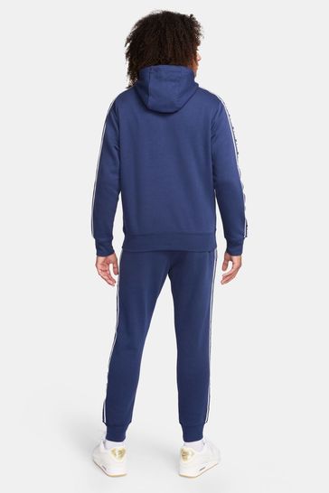 Nike grey clearance and blue tracksuit