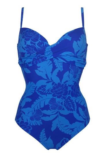 Blue tummy sale control swimsuit