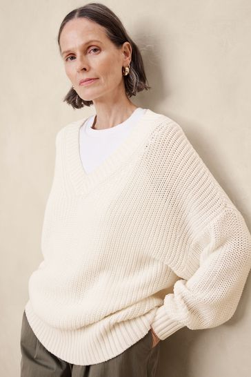Oversized outlet cotton jumper