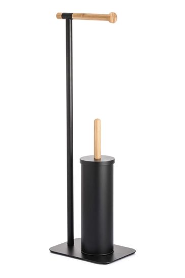 Combined toilet roll holder and brush sale