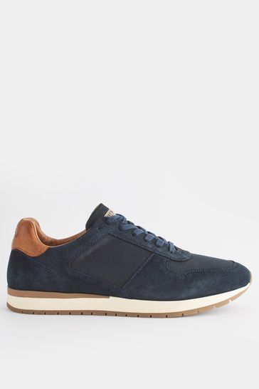 Navy Suede Trainers