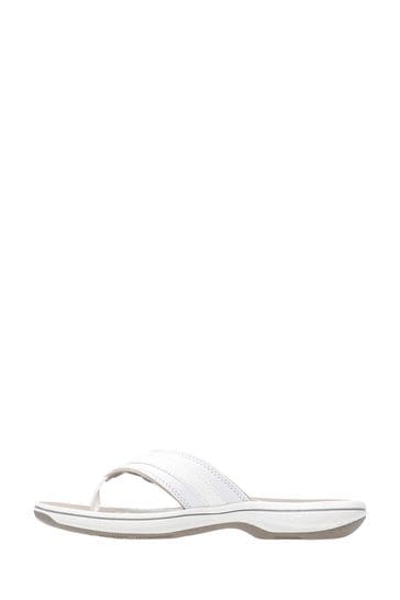 Buy Clarks White Brinkley Sea Sandals from Next Luxembourg