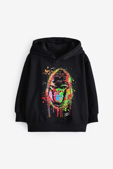 Buy Black Gorilla Graphic Hoodie 3 16yrs from Next Bahrain